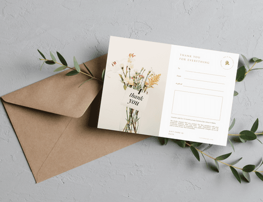 Thank You gift card occasion at Carisma Slimming Malta